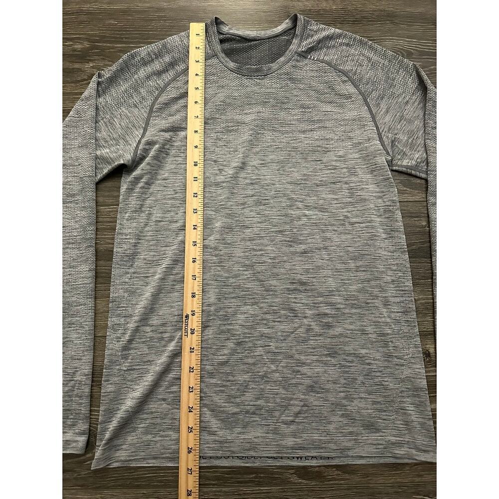 Lululemon Metal Vent Tech Shirt Men S Heather Gray Long Sleeve Gym Activewear - Picture 2 of 6